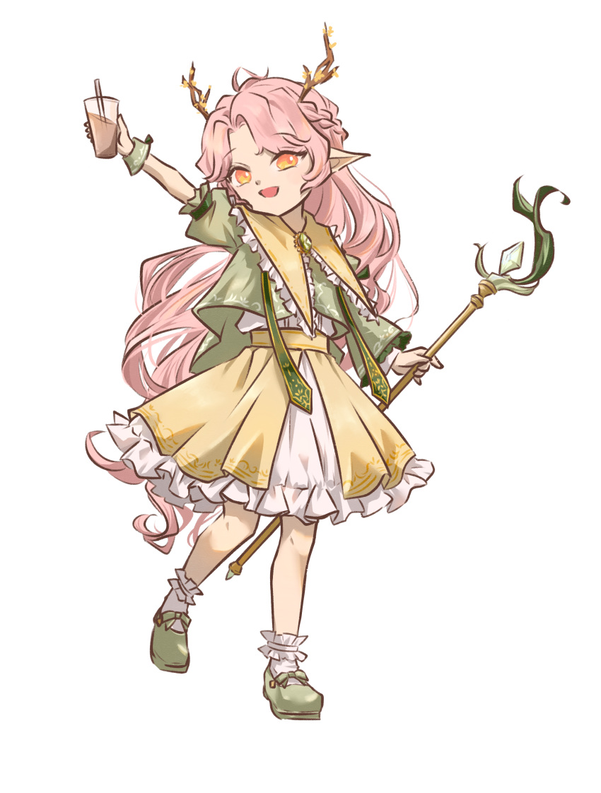 1girl, absurdres, anabellnordin, braid, chest_jewel, crown_braid, cup, dress