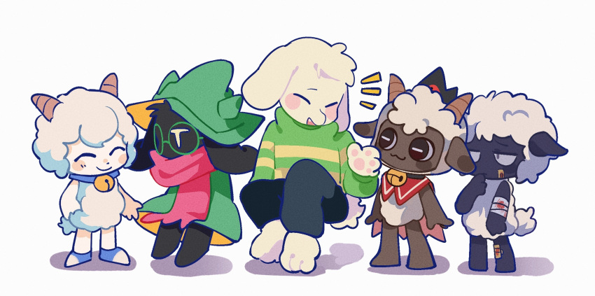1other, 4boys, :3, :d, ^_^, amanda_the_adventurer, arms_at_sides, asriel_dreemurr