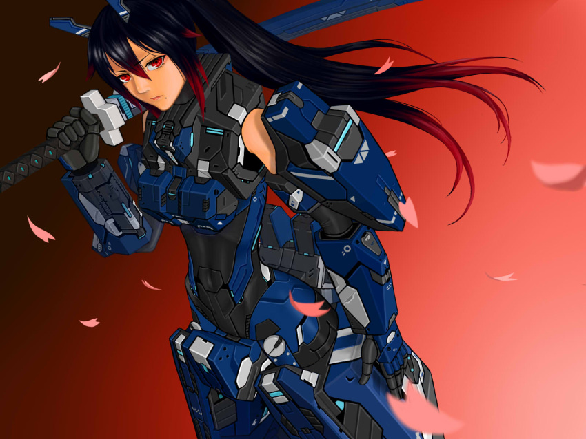 angled_view, cosmic_break, highres, kp-xx, long_hair, mecha_musume, ouka, ouka_(cosmic_break)
