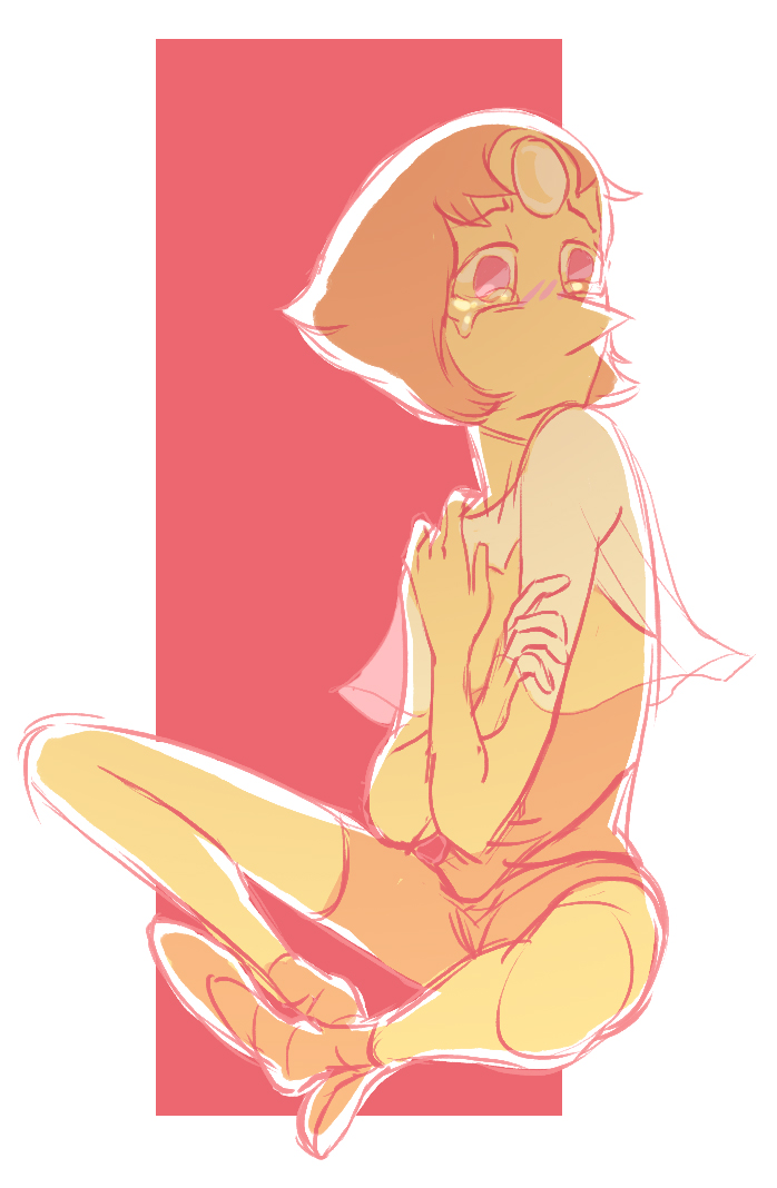 1girl, crying, crying_with_eyes_open, dress, forehead_jewel, full_body, gem, gem_(steven_universe)