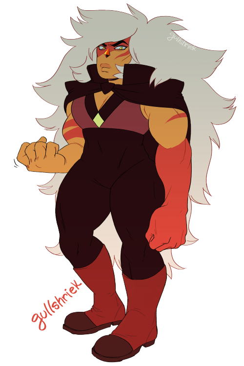 1girl, boots, cloak, closed_mouth, colored_sclera, colored_skin, forehead_jewel, full_body