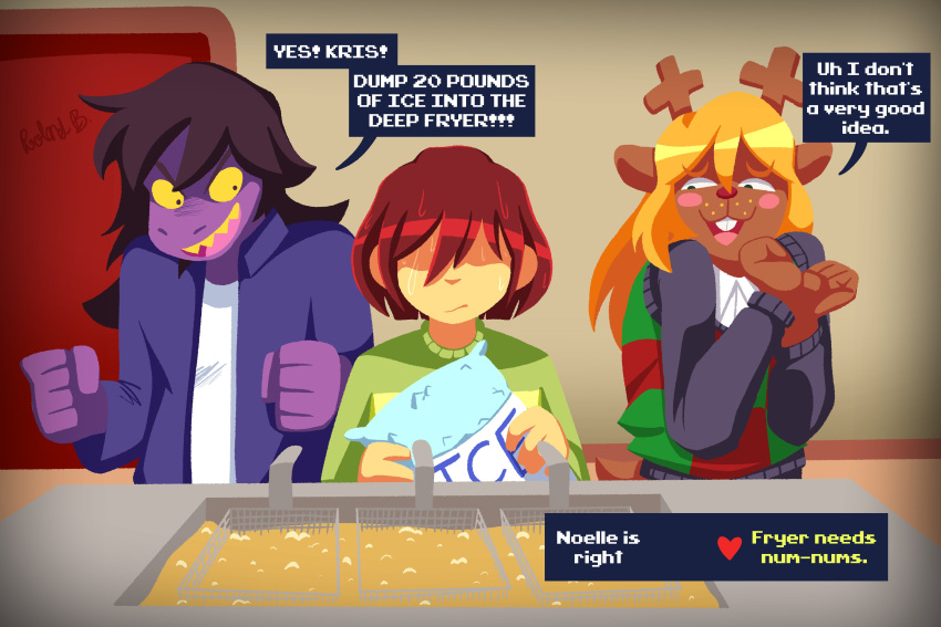 1other, 2girls, absurdres, androgynous, animal_ears, antlers, black_eyes, blonde_hair