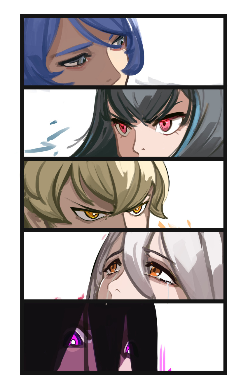 1boy, 4girls, absurdres, aise6035, aria_steelwind, beatrice_frega, black_hair, blonde_hair