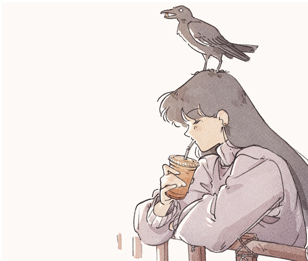 1girl, animal_on_head, bird, bird_on_head, bishoujo_senshi_sailor_moon, black_hair, blush, character_request