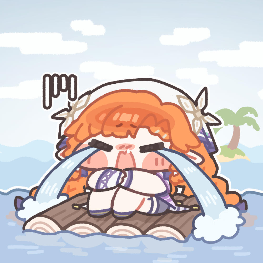 1girl, chibi, chibi_only, closed_eyes, commentary_request, crying, korean_commentary, long_hair