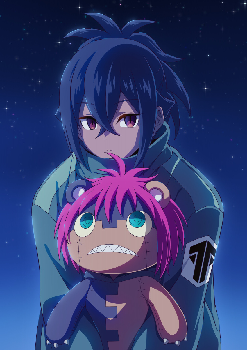 1boy, absurdres, black_hair, commentary_request, cowboy_shot, dark-skinned_male, dark_skin, digimon