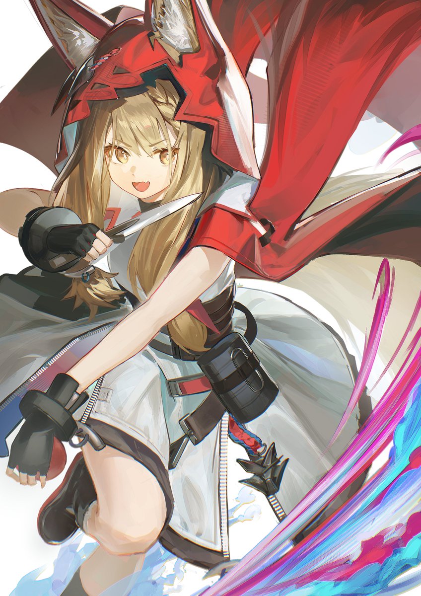 1girl, animal_ears, arknights, arknights:_endfield, arts_(90620075), black_gloves, commentary, ears_through_headwear