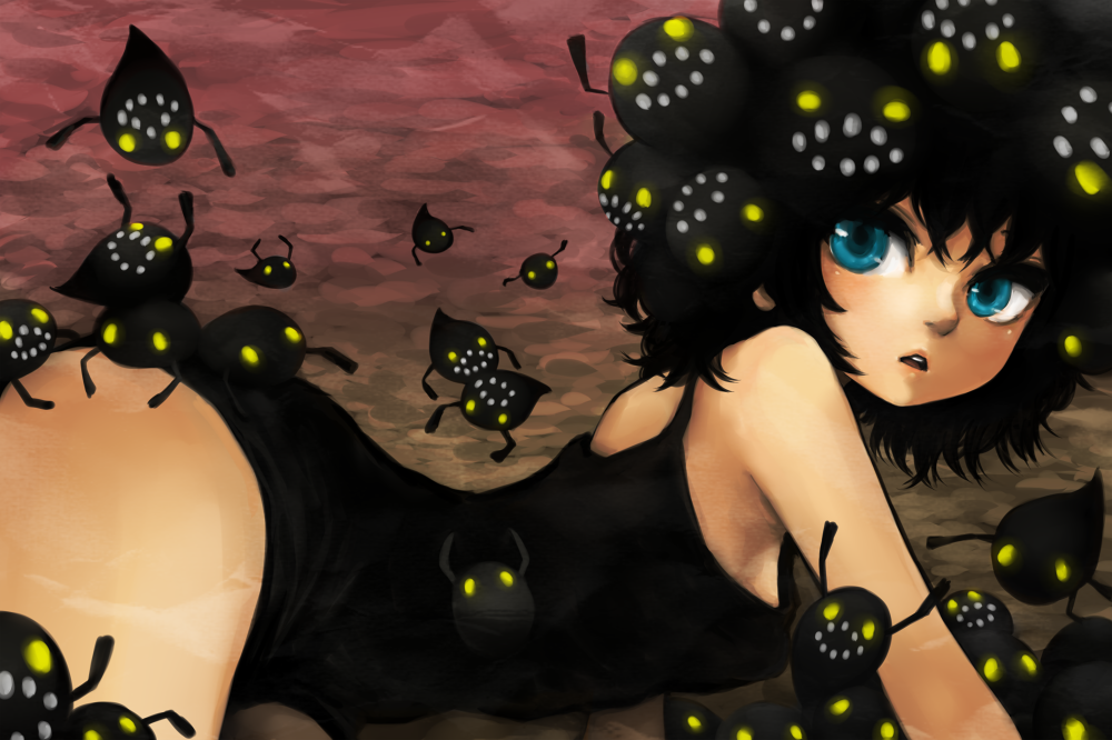 blue_eyes, camisole, darkness, morina, morina_nao, original, short_hair, yami_shoujo