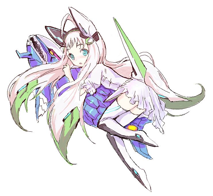 character_doll, darius, darius_burst, fish, king_fossil, long_hair, looking_back, mecha_musume