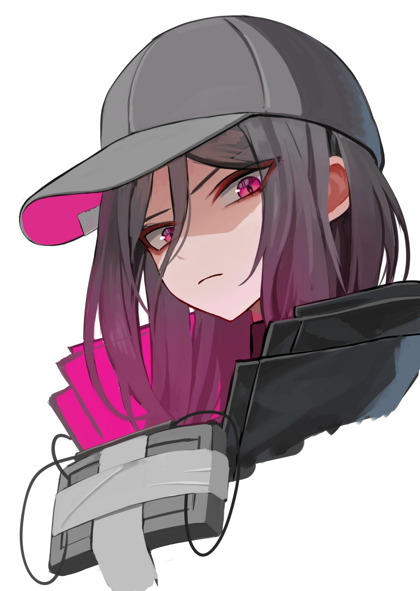 1girl, absurdres, baseball_cap, black_hat, c4, claymore_(mine), closed_mouth, dolgom