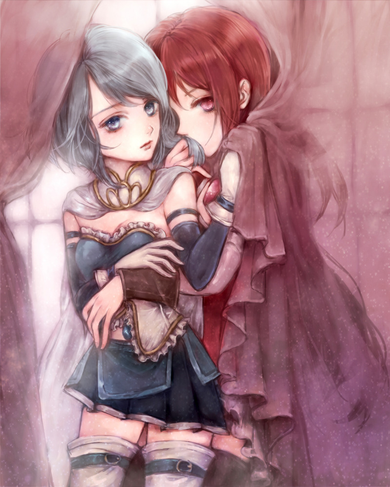 blue_eyes, blue_hair, cape, curtains, hair_sniffing, hands, lips, long_hair
