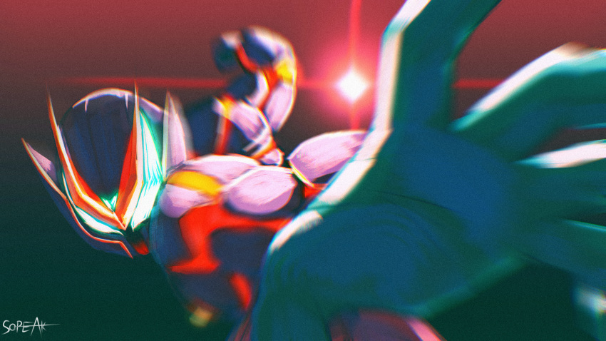 1boy, absurdres, glowing, glowing_eyes, highres, incoming_attack, incoming_punch, kamen_rider