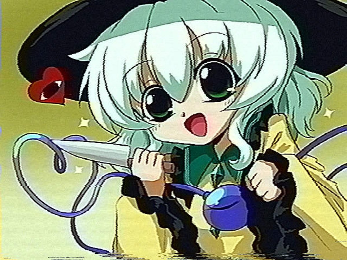 1girl, 2000s_(style), app_filter, black_hat, blouse, buttons, commentary_request, diamond_button