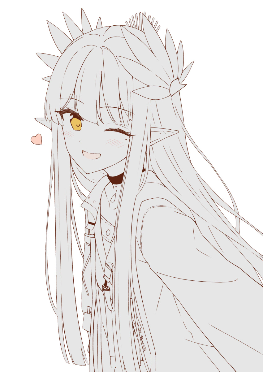 1girl, :d, absurdres, arknights, arms_behind_back, blush, coat, commentary_request