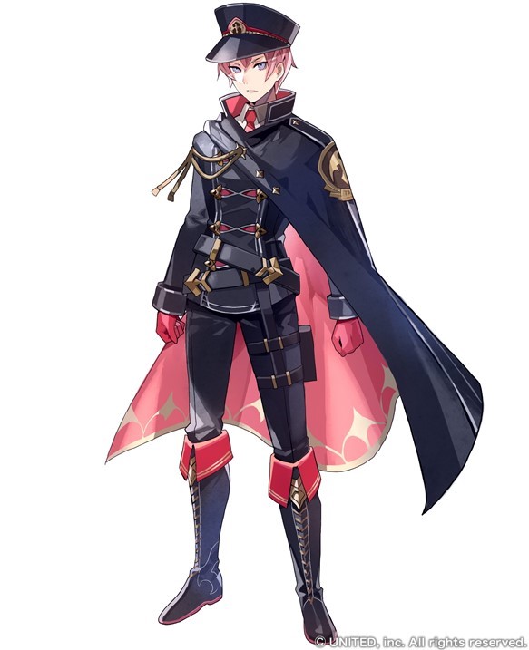 1boy, aiguillette, alcio_(cocoppa_dolls), arms_at_sides, belt, black_belt, black_boots, black_cloak
