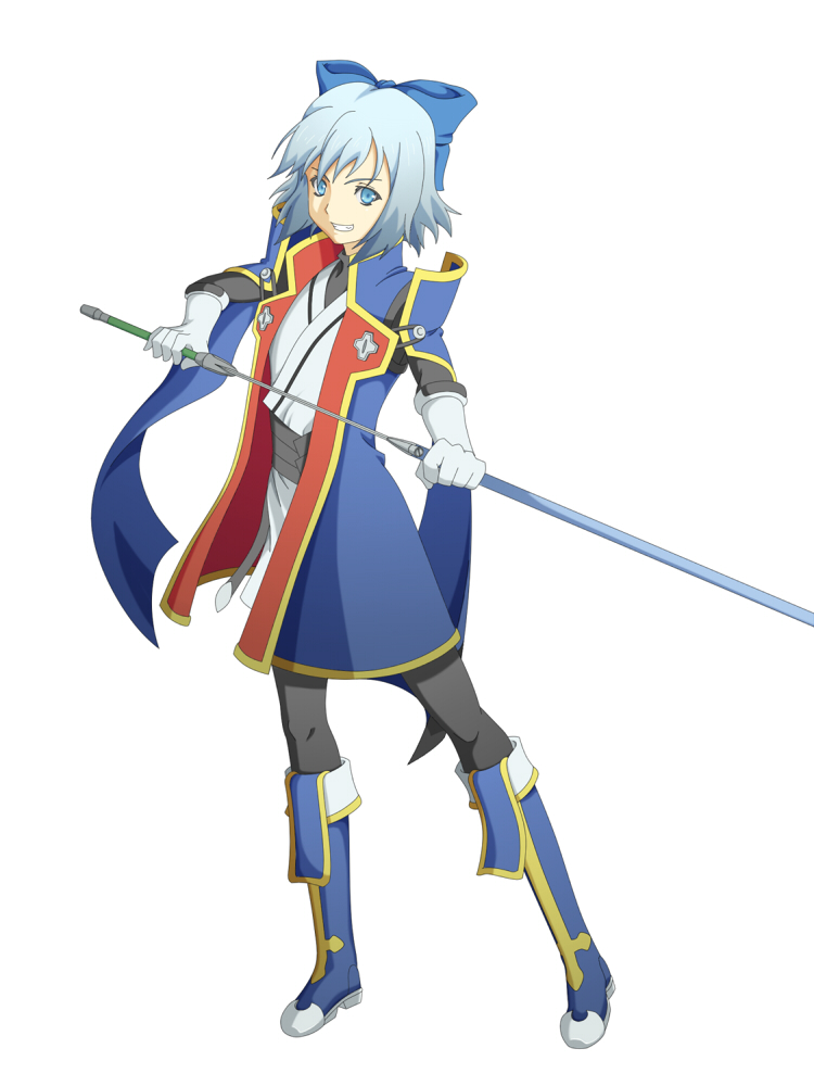 blazblue, blue_eyes, blue_hair, bow, cirno, cosplay, hair_bow, jin_kisaragi