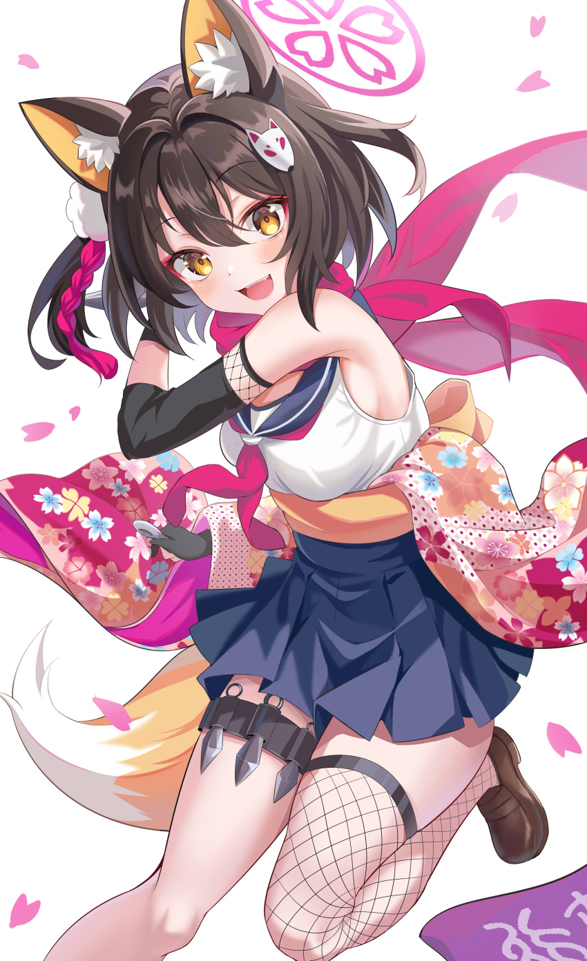 1girl, absurdres, animal_ear_fluff, animal_ears, blue_archive, breasts, brown_hair, commentary