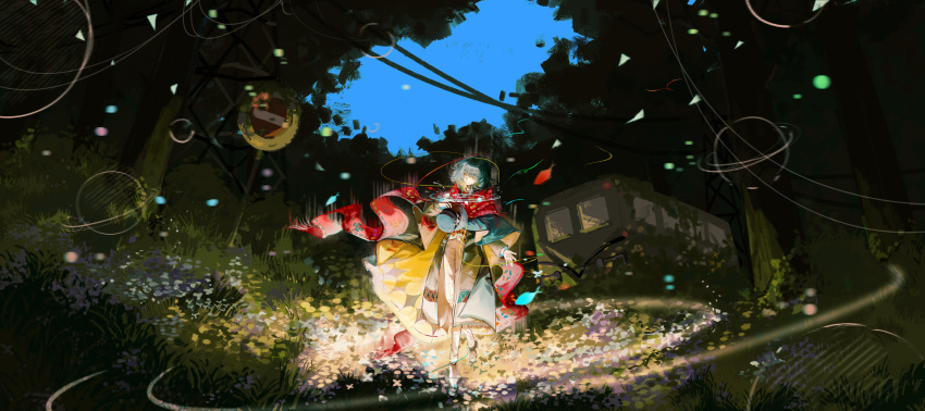 1boy, abandoned, absurdres, air_bubble, androgynous, black_cape, black_coat, black_hair