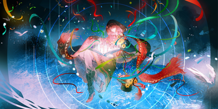 1boy, absurdres, bird, black_capelet, black_pants, book, boots, brown_coat