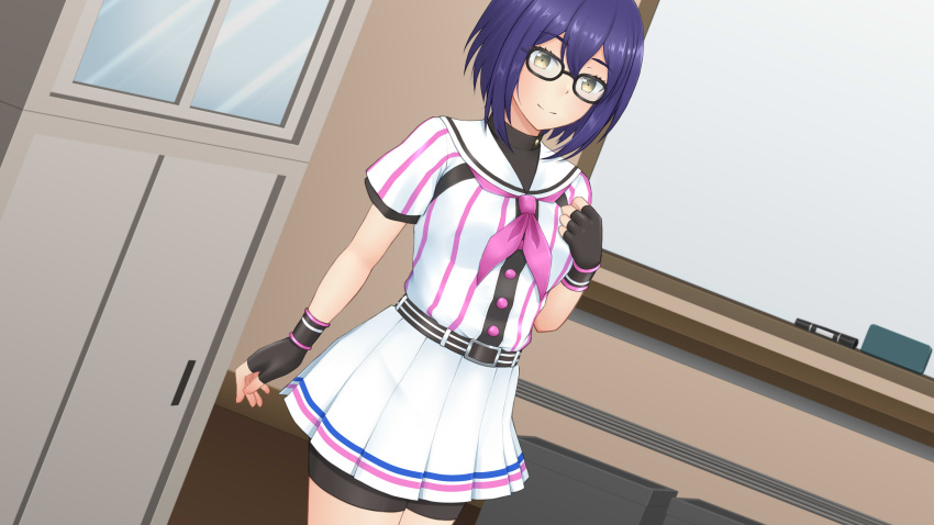 1girl, absurdres, aoi_hito, baseball_uniform, belt, belt_buckle, bike_shorts, bike_shorts_under_skirt
