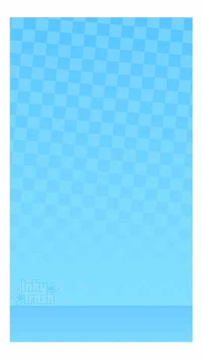 1girl, animated, animated_gif, blue_eyes, blue_hair, blue_necktie, blue_theme, border