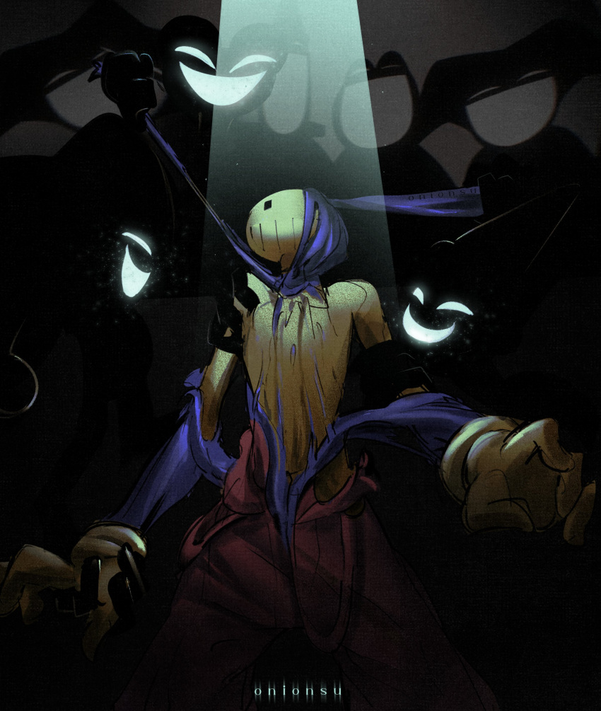 absurdres, artist_name, commentary, english_commentary, gloves, highres, jax_(the_amazing_digital_circus), kaufmo_(the_amazing_digital_circus)