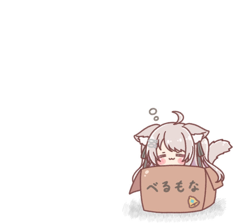 1girl, :3, ahoge, animal_ear_fluff, animal_ears, bellmona_(vtuber), black_bow, blast_project