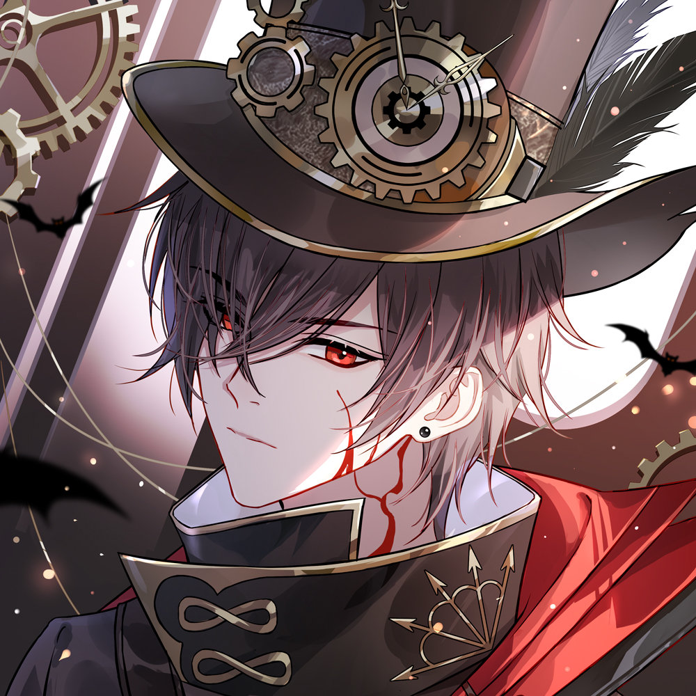 1boy, :|, anzhazha_de_yidong_chengbao, ayn_alwyn, ayn_alwyn_(mist_city), bat_(animal), black_coat, black_hair