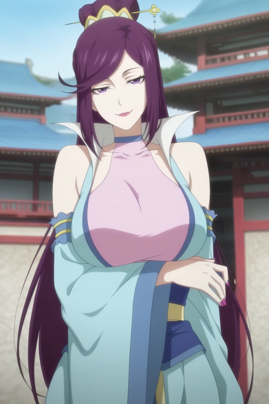 chinese_text, clothing_hanfu, detachable, girl_with, hair_ornament, hairpin, highres, non-web_source