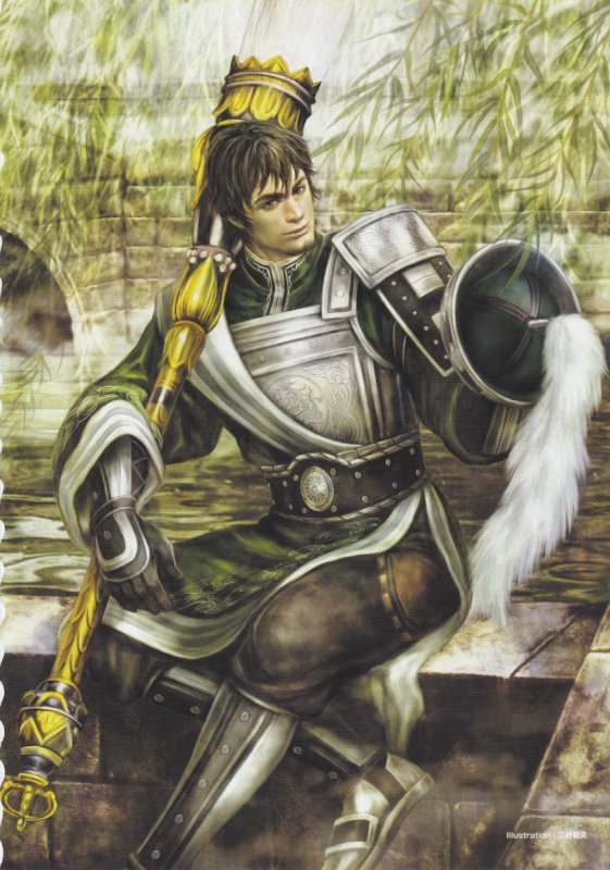 armor, boots, brown_hair, dynasty_warriors, gloves, helmet, koei, ma_dai