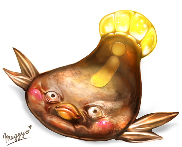 beak, blush, fins, fish, glowing, no_humans, pokemon, realistic
