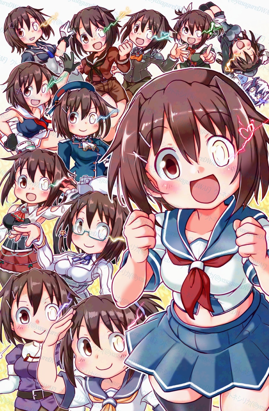 aoba_(kancolle), aoba_(kancolle)_(cosplay), blue_sailor_collar, blue_skirt, commentary_request, cosplay, cosplay_request, cowboy_shot