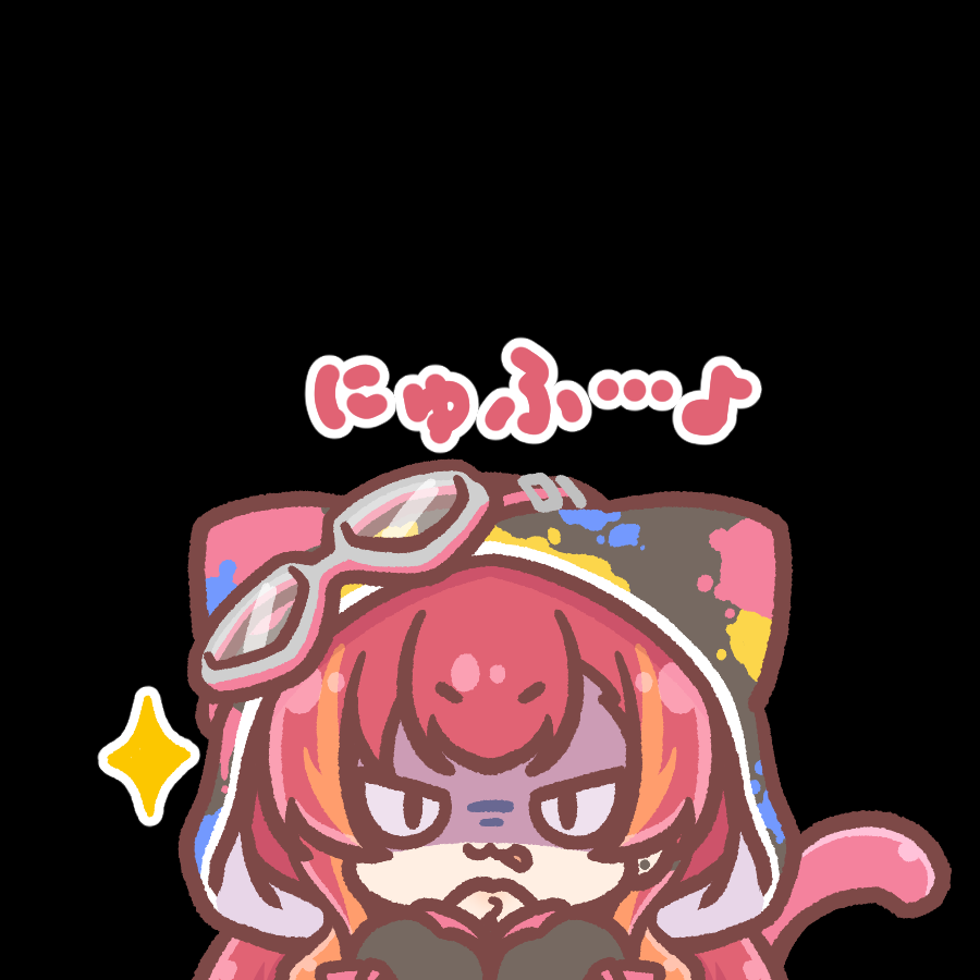 1girl, :3, :p, animal_ears, animal_hood, black_background, black_jacket, cat_tail