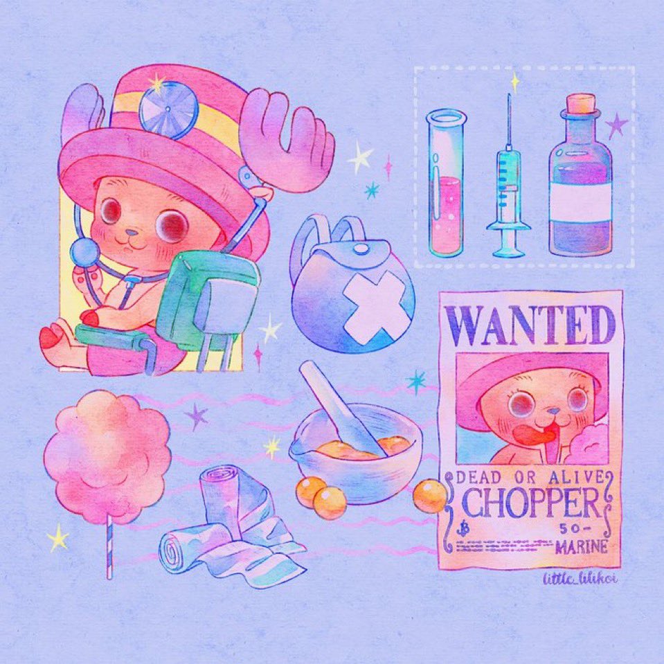 1boy, antlers, artist_name, backpack, bag, bandages, blush, cotton_candy