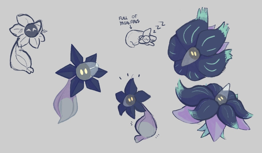 arrow_(symbol), closed_eyes, commentary, english_commentary, english_text, evolutionary_line, glimmet, glimmora