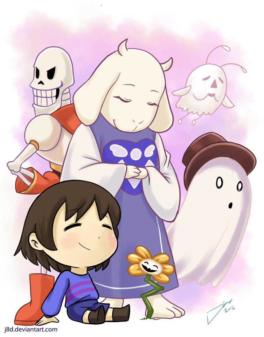 0_0, 1girl, 2016, 2boys, 2d, 2others, ambiguous_gender, animal_ears