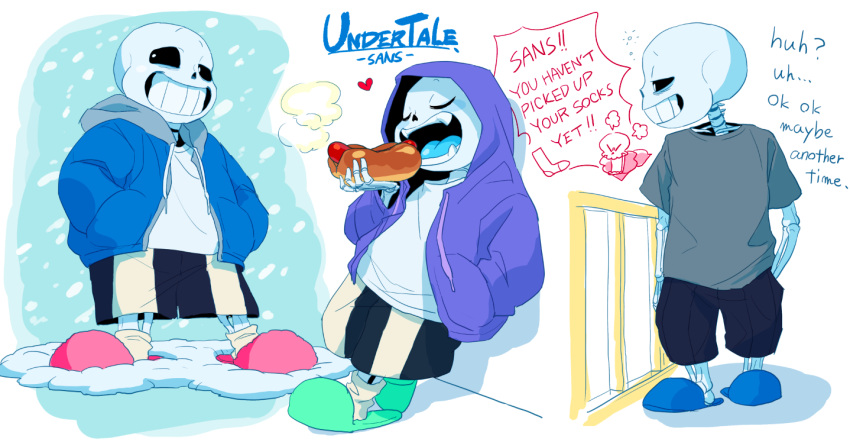 2boys, black_shirt, blue_jacket, bright_pupils, character_name, commentary_request, copyright_name, english_text