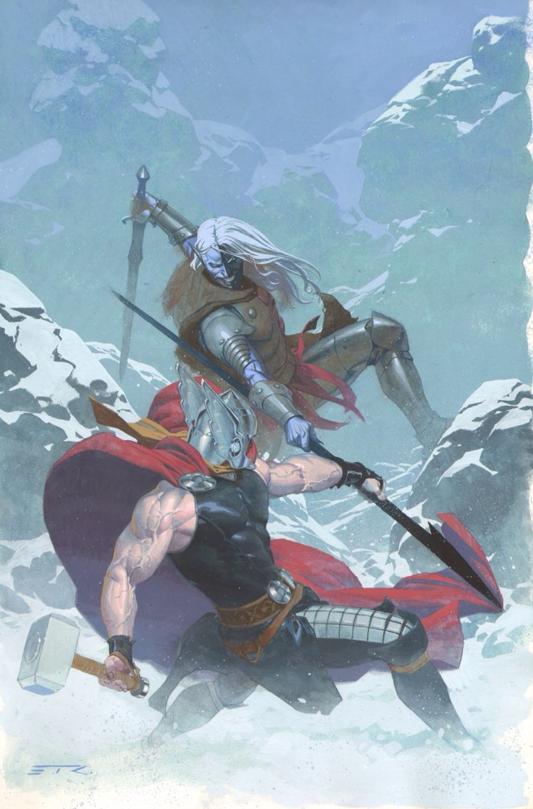 2boys, armor, black_skin, brown_armor, cape, colored_skin, covered_abs, dark_elf