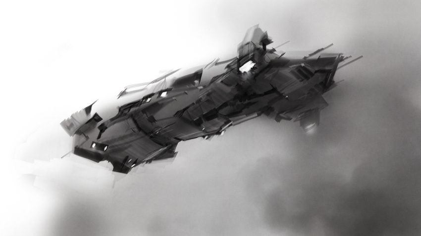 aircraft, clouds, cloudy_sky, commentary, concept_art, dust_514, english_commentary, eve_online