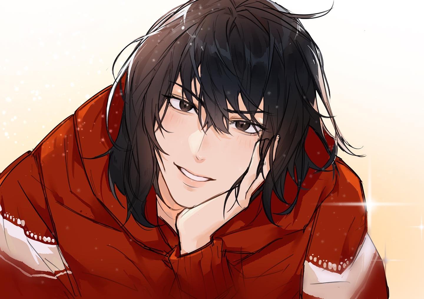 1girl, :d, abopikjang, aegyo_sal, black_eyes, black_hair, bob_cut, commentary