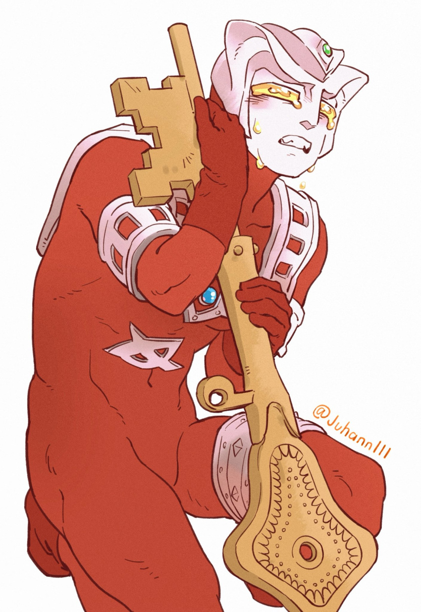1boy, alien, armlet, armor, astra_(ultra_series), blush, boots, clenched_teeth