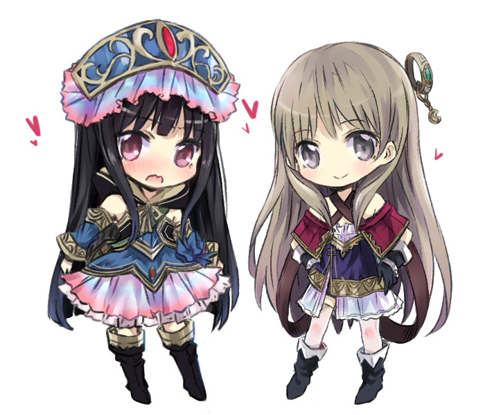 atelier, atelier_(series), atelier_meruru, atelier_totori, black_hair, blush, boots, brown_hair