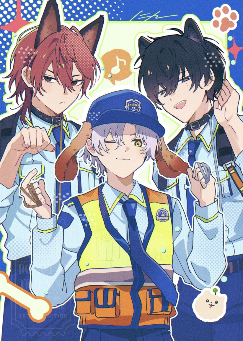 18trip, 68nr, animal_ears, commentary, dog_ears, murakumo_ten, nishizono_renga, oguro_kafka