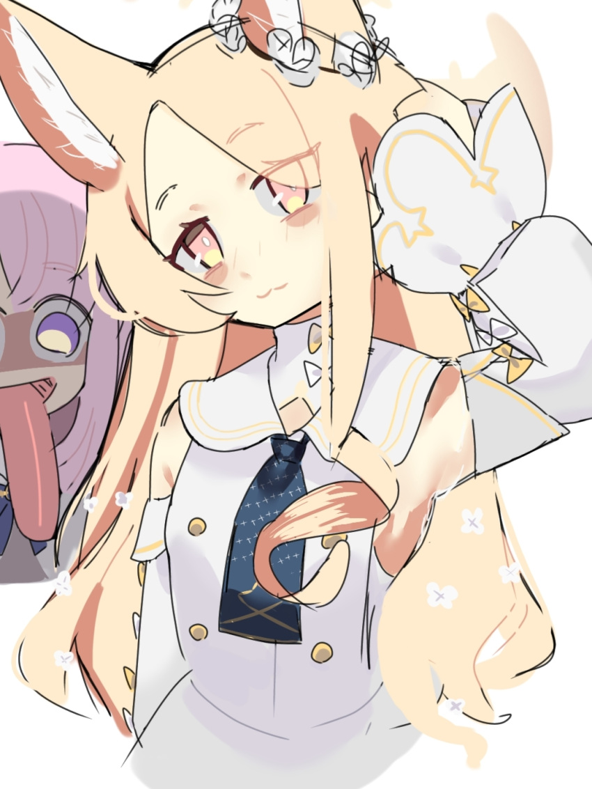 1girl, animal_ear_fluff, animal_ears, arm_up, armpits, bakushin_o_armpit_gif_(meme), blonde_hair, blue_archive