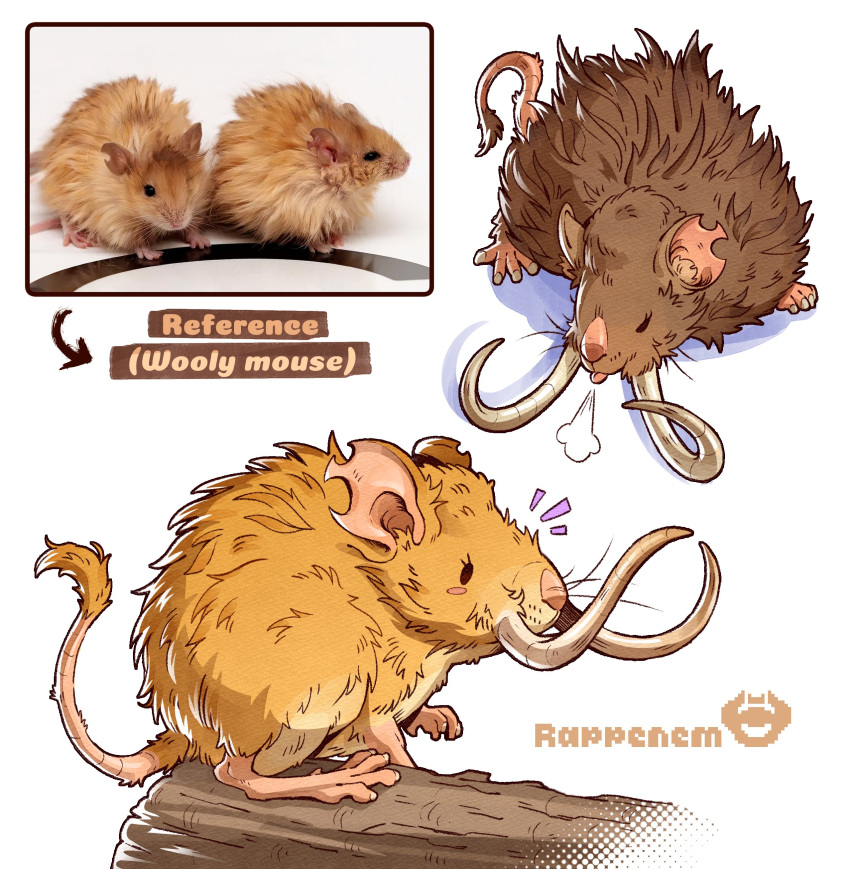 absurdres, animal_focus, artist_name, bite_mark, bite_mark_on_ear, english_commentary, english_text, highres