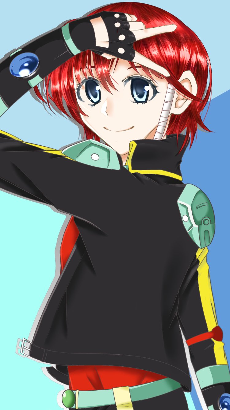 1girl, black_gloves, black_jacket, blue_eyes, commentary_request, fingerless_gloves, fiona_gureden, gloves