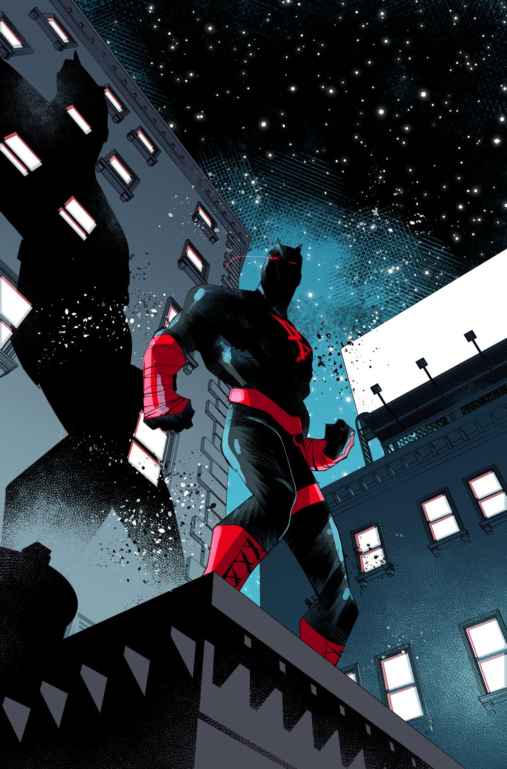 1boy, black_bodysuit, bodysuit, commentary, daredevil, daredevil_(netflix), george_kambadais, highres