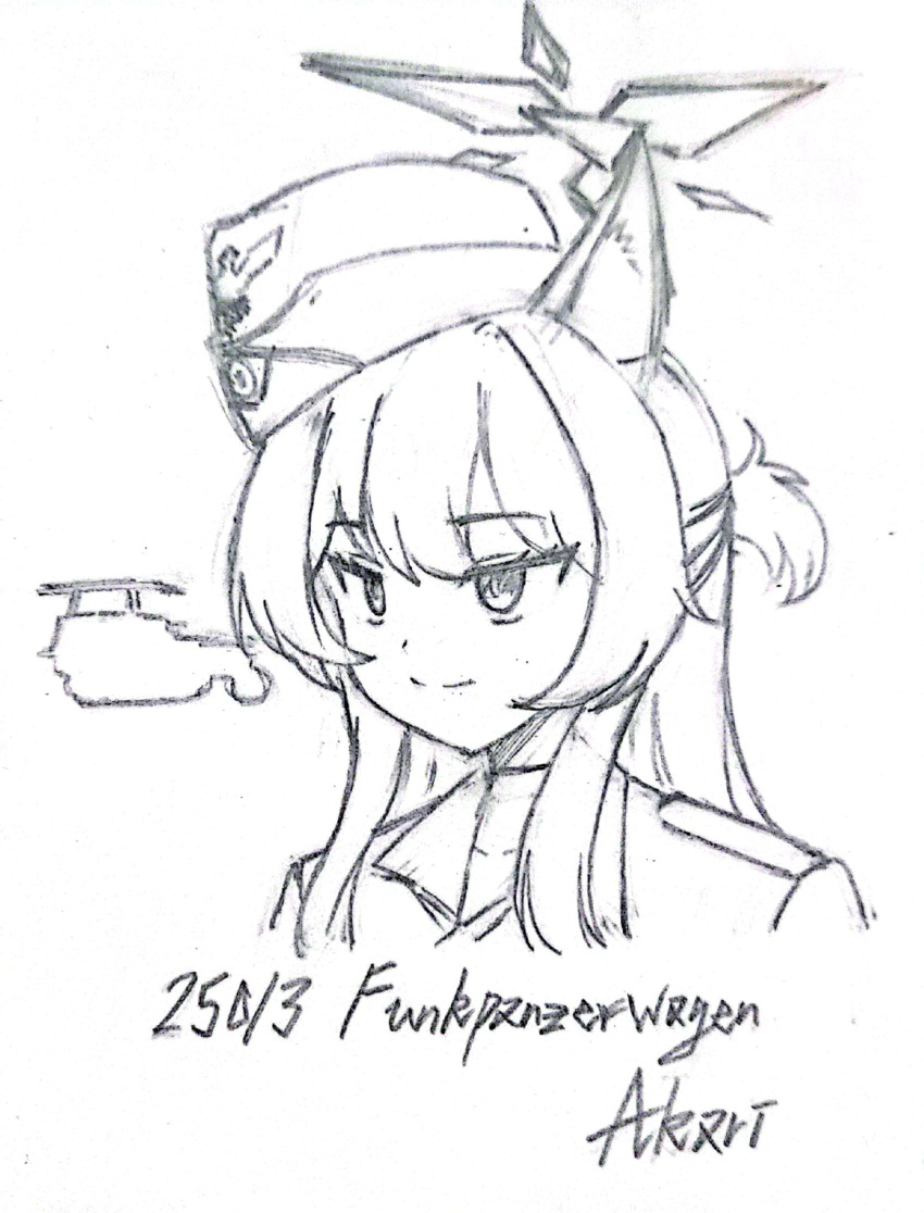 1girl, absurdres, akira_(blue_archive), alternate_costume, blue_archive, company_of_heroes_3, cosplay, english_text