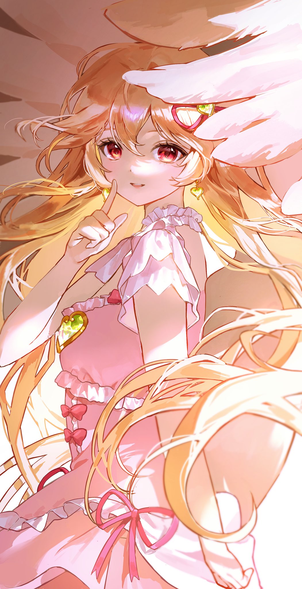 1girl, aeri_(aerikatsu), aikatsu!, aikatsu!_(series), blonde_hair, commentary, cowboy_shot, dress