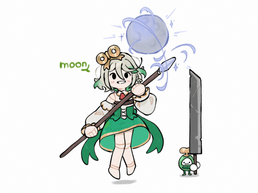 1girl, cecilia_immergreen, cecilia_immergreen_(1st_costume), commentary, detached_sleeves, doll_joints, dress, elden_ring